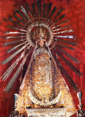 Foto con la imagen de la Virgen del Milagro de Salta Argentina.