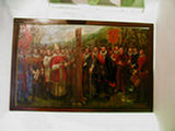 Foto del cuadro de la Fundación de Salta, realizado en óleo sobre tela, de la pintora Carmen Rosa San Miguel