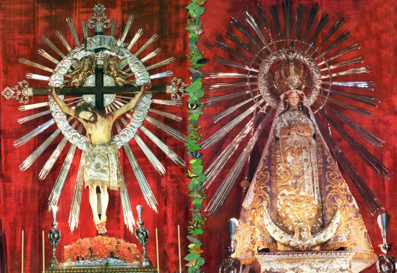 Collage del Señor y la Virgen del Milagro de Salta.