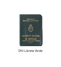 Imagen del Documento Nacional de Identidad tapa Verde.