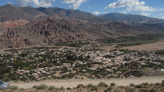Foto de Tilcara visto desde el Cerro, Jujuy.