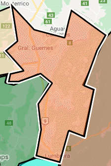 Foto de la superficie del departamento de General Güemes en Salta