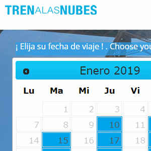 Captura de la página de la Secretaria de Turismo de Salta.